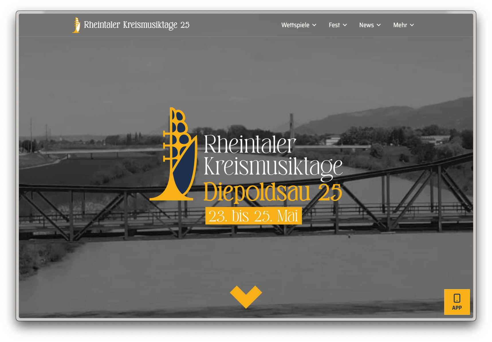 Website für die Rheintaler Kreismusiktage 2025